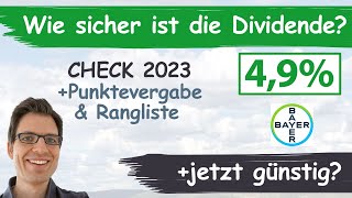 Bayer Aktienanalyse 2023 Wie sicher ist die Dividende günstig bewertet [upl. by Lorri]