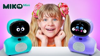 Miko Mini meets Diana and Roma  Smart Robot for Kids [upl. by Ahsieni]