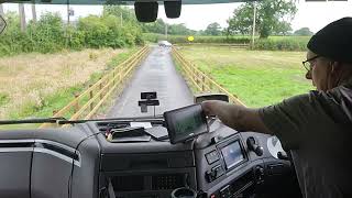 LGVHGV Cockpit View TIGHT farm delivery Nantwich Cheshire [upl. by Lauter]