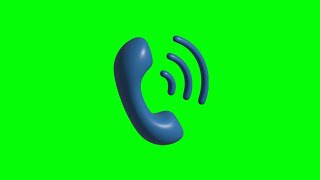 Phone Call Ring Green Screen Animation With Sound Effect HD Footage No Copyright [upl. by Smoot282]