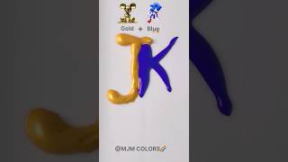 Gold  Blue  Metallic Pink Color Mixing  MJM Colors [upl. by Vevine]