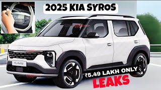 2025 Kia Syros Leaks Ahead of Launch 🔥  Price ₹499 Lakh Only ✅️ Best Family Car in India [upl. by Heinrick443]