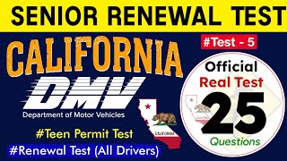 California DMV Written Test 2024  DMV Senior Renewal Test 2024 California Updated New Questions [upl. by Fayre]