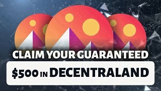 Best claim token 500 Decentraland crypto airdrop 2024 [upl. by Ailedo851]