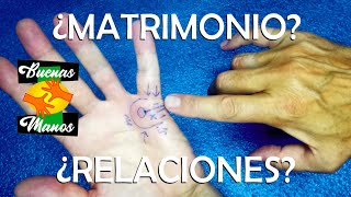 COMO LEER LA MANO LAS LINEAS Y SU SIGNIFICADO  LINEA DEL MATRIMONIO [upl. by Airdnahs]