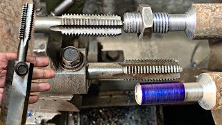 We Created a Thread With a Thread Drill on Manual Lathe  watch full video and learn amazing process [upl. by Isabelita]