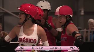 Roller Derby World Cup 2018 England vs Mexico [upl. by Andert]