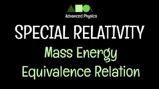 Special Relativity  Mass Energy Equivalence Relation [upl. by Azaria]