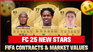 EAFC 25 NEW STARS amp Their FIFA Contracts Transfer Fee amp Current Market Value 💸⚽ fc25 football [upl. by Neelyhtak]