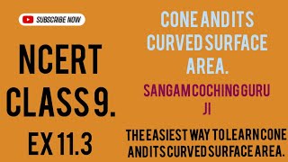 Volume and curved surface area of ​​the cone Ncert 9th class Ex 111 [upl. by Eeral]