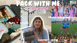 PACK WITH ME FOR CAMP  tips amp what to pack 2024 [upl. by Tempest559]