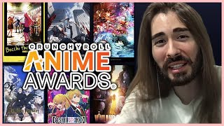 Votes at the Crunchyroll Anime Awards 2024  Moistcr1tikal reacts [upl. by Haelam314]