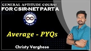 Average  PYQs  General Aptitude  CSIR NET Part A  Life Science  Maths  Physics  Chemistry [upl. by Adiv551]