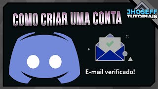 Como criar uma conta no Discord com Email verificado [upl. by Ahsikram]