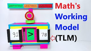 maths working model  maths tlm  greater than  less than  equal  craftpiller  diy [upl. by Giuditta900]