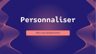 Personnaliser votre interface [upl. by Aihsekel]