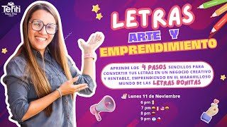 Clase gratuita Letras Arte y Emprendimiento 💫🎨👨‍🎨 [upl. by Llennyl]