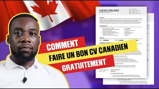 Comment faire un bon CV canadien 🇨🇦 2024 Astuces amp modèles gratuits à télécharger [upl. by Av]