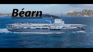 WOWS Béarn 👀 Spotten 👀 World of Warships worldofwarships wows premuim replay [upl. by Rogozen]