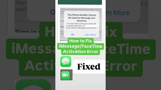 How to Fix iMessageFaceTime Activation Error  Watch full video for clarity [upl. by Iidnarb]