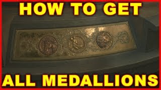 Resident Evil 2 How to Get All Medallions Scenario A Lion Unicorn Maiden [upl. by Aronos273]