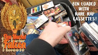 Rare Rap Cassettes scored 20 dollars for entire bin Flea Market Falcon [upl. by Onairotciv]