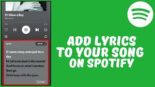 How to Add Lyrics to Your Song On Spotify [upl. by Warford544]