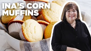 Ina Gartens Corn Muffins  Barefoot Contessa  Food Network [upl. by Oicul]