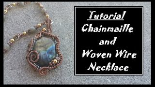 Tutorial Labradorite and Copper OOAK Necklace [upl. by Anegue]