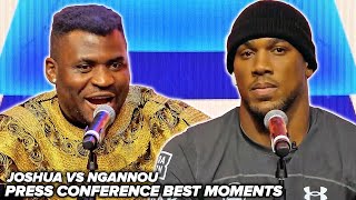 Anthony Joshua vs Francis Ngannou • Press Conference BEST MOMENTS amp face off [upl. by Banerjee]