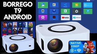 Borrego T9 Android Smart Projector 4K Results [upl. by Devitt854]