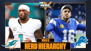 Herd Hierarchy Dolphins swim to Colins Top 10 Lions make giant leap in Week 12  NFL  THE HERD [upl. by Kalman]