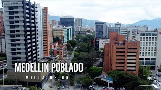 Medellín Poblado  Milla de oro  4K Dron 🇨🇴 [upl. by Kirsch785]