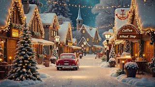 Winter Christmas Village amp Smooth Jazz Ambience ❄️ Cozy Coffee Shop Vibes for Relax amp Good Mood [upl. by Edalb]