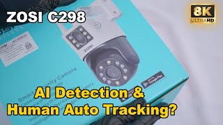 The Ultimate DualLens Wired WiFi PTZ Security Camera  ZOSI C298  Unboxing Testing amp Review [upl. by Imyaj50]