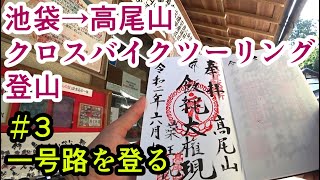 【自転車車載】池袋から高尾山までクロスバイクでツーリング登山 Part3 一号路を登る【薬王院御朱印天狗焼サイクリングシェファードシティSHEPHERD CITYRITEWAY】 [upl. by Larine]