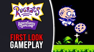 Rugrats Adventures in Gameland  First Look 8bit Gameplay [upl. by Anilos]