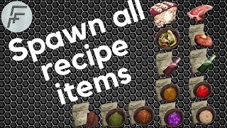 How to spawn all recipe items  ARK Survival Evolved [upl. by Beichner]