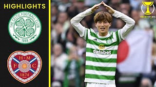 Kyogo Furuhashi Sends Celtic To QuarterFinal  Celtic 32 Heart of Midlothian  Premier Sports Cup [upl. by Eetnuahs]