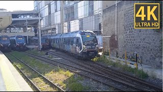 CIRCUMVESUVIANA  Partenze e arrivi alla stazione di Napoli Porta Nolana  4K ULTRA HD [upl. by Neeven]