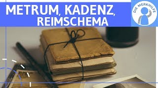 Versmaß Kadenz Reimschema amp Rhythmus bestimmen  Gedichtanalyse einfach erklärt [upl. by Lemhaj]