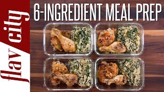 6 Ingredient Meal Prep  Easiest Meal Prepping In History [upl. by Idnyl]