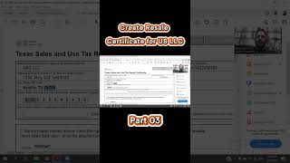 How to Create Resale Certificate for US LLC  How to Fill Sales Tax Certificate  Part 03 [upl. by Ahtnammas35]