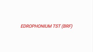 EDROPHONIUM TST BRF [upl. by Nalepka]