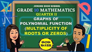 MULTIPLICITY OF ROOTS OR ZEROS OF THE GRAPH OF POLYNOMIAL FUNCTION  GRADE 10 MATHEMATICS Q2 [upl. by Hubert]