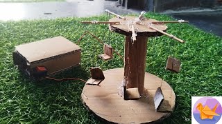 School science projects How to make carnival ride from cardboard [upl. by Jodi]