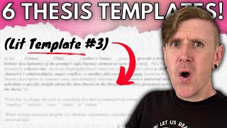 6 TEMPLATES Writing STRONG Thesis Statements for Literary Arguments  AP Lit Question 3 [upl. by Asilat269]