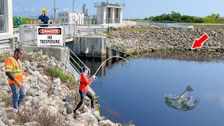 Fishing a US Government Spillway and Caught THIS [upl. by Reffineg]