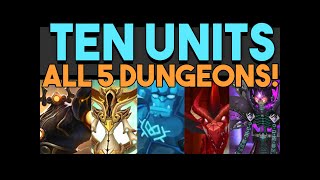 10 Monsters All 5 Dungeons in SUMMONERS WAR [upl. by Rosetta495]