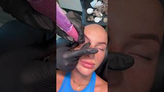 TATTOOED EYELINER TOUCHUP pmu eyeliner hairloss permanentmakeup bald [upl. by Frulla548]